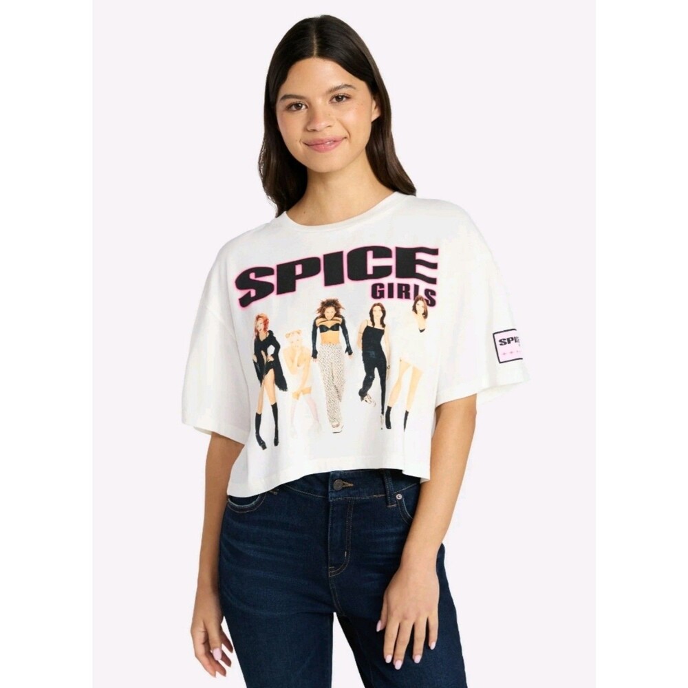 NEW Spice Girls Cropped Graphic Oversized T-Shirt XXS